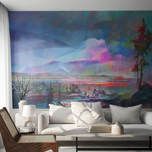 Fototapeta Premium Canvas - Pod přátelským nebem - Abstrakce, Krajina, hory - 250x175 cm