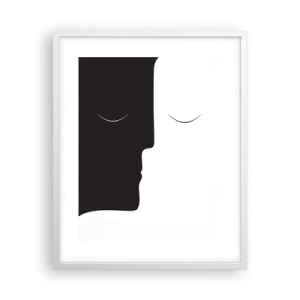 Plakát v bílém rámu - Jednota protikladů - 40x50 cm