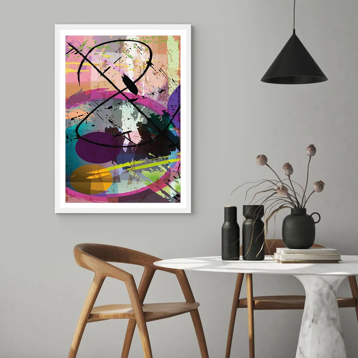 Plakát v bílém rámu - Lze přímo nebo kolem - 70x100 cm