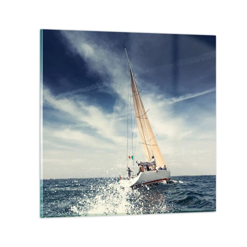 Obraz na skle - Nás nedohoní! - 70x70 cm