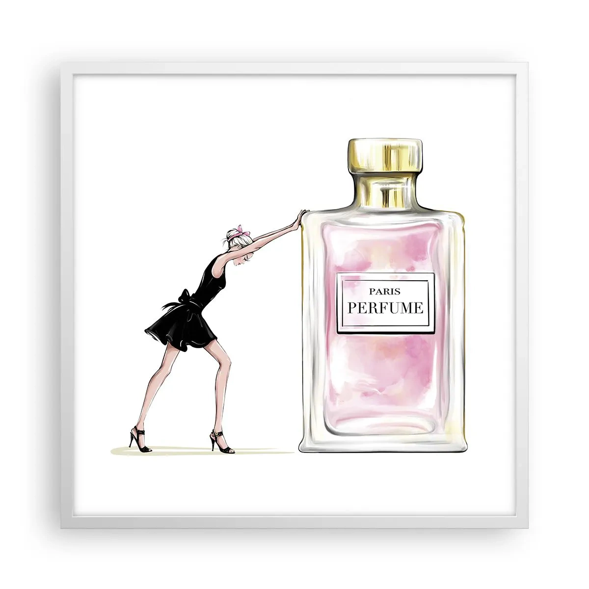 Plakát v bílém rámu - Podstata ženskosti - 60x60 cm