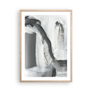 Plakát v rámu světlý dub - Pevným pohybem - 50x70 cm