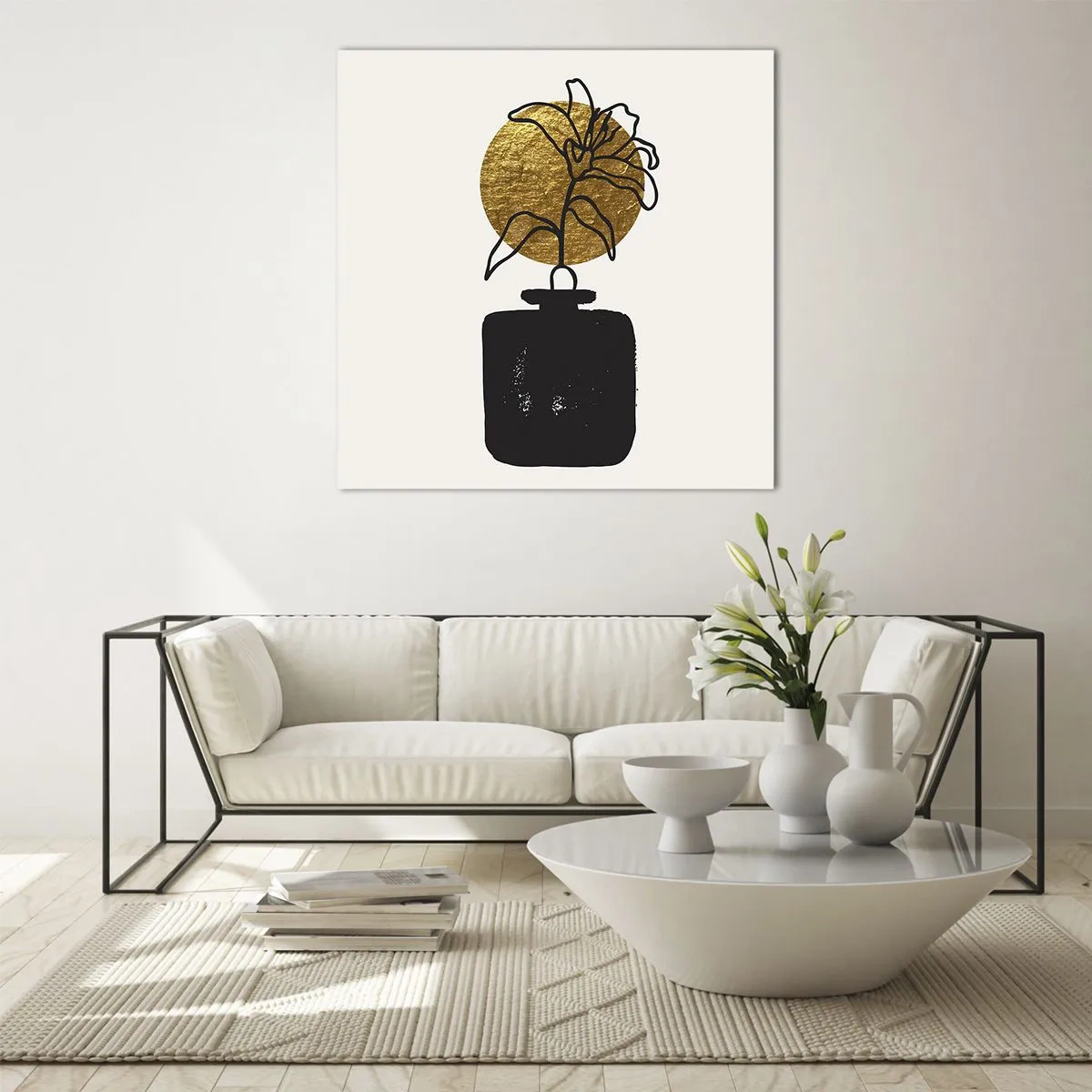 Obraz na skle - Krása, která má cenu zlata - 70x70 cm