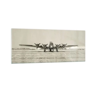 Obraz na skle - Jako vždy připraven - 100x40 cm