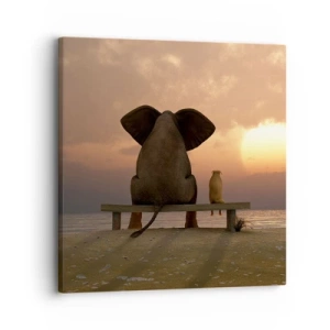 Obraz na plátně - Je skvělé spolu mlčet - 30x30 cm