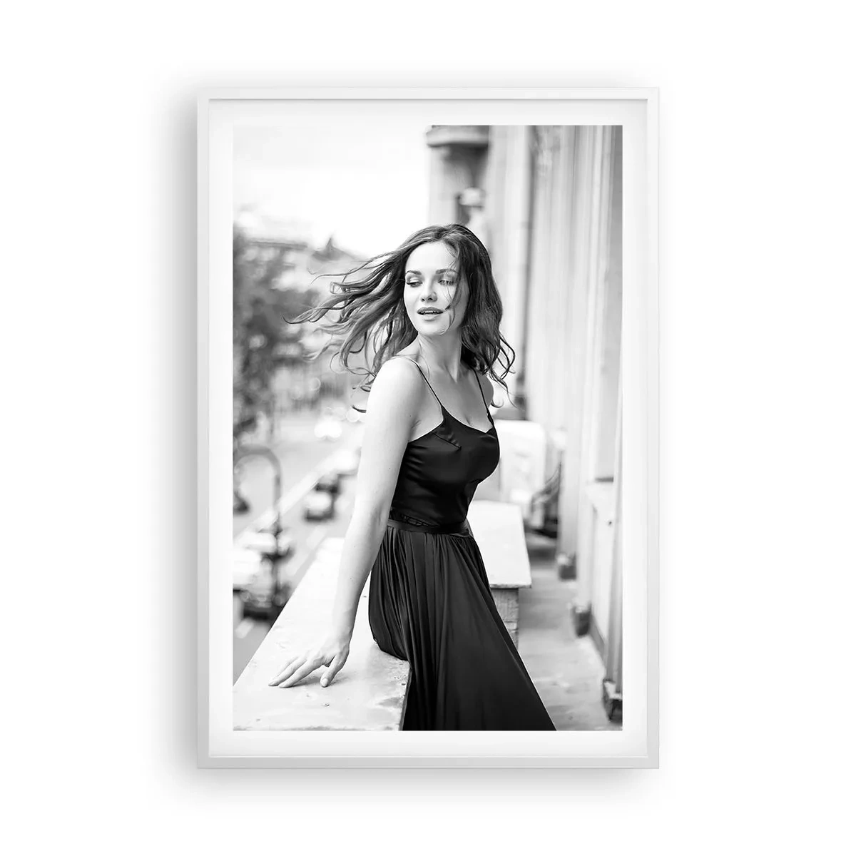 Plakát v bílém rámu - Určitě Pařížanka - 61x91 cm