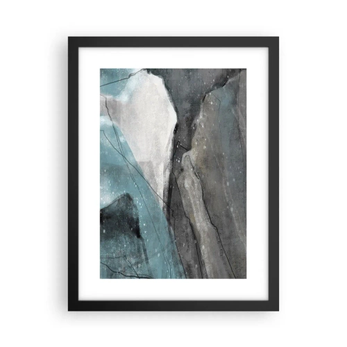 Plakát v černém rámu - Abstrakce: skály a led - 30x40 cm