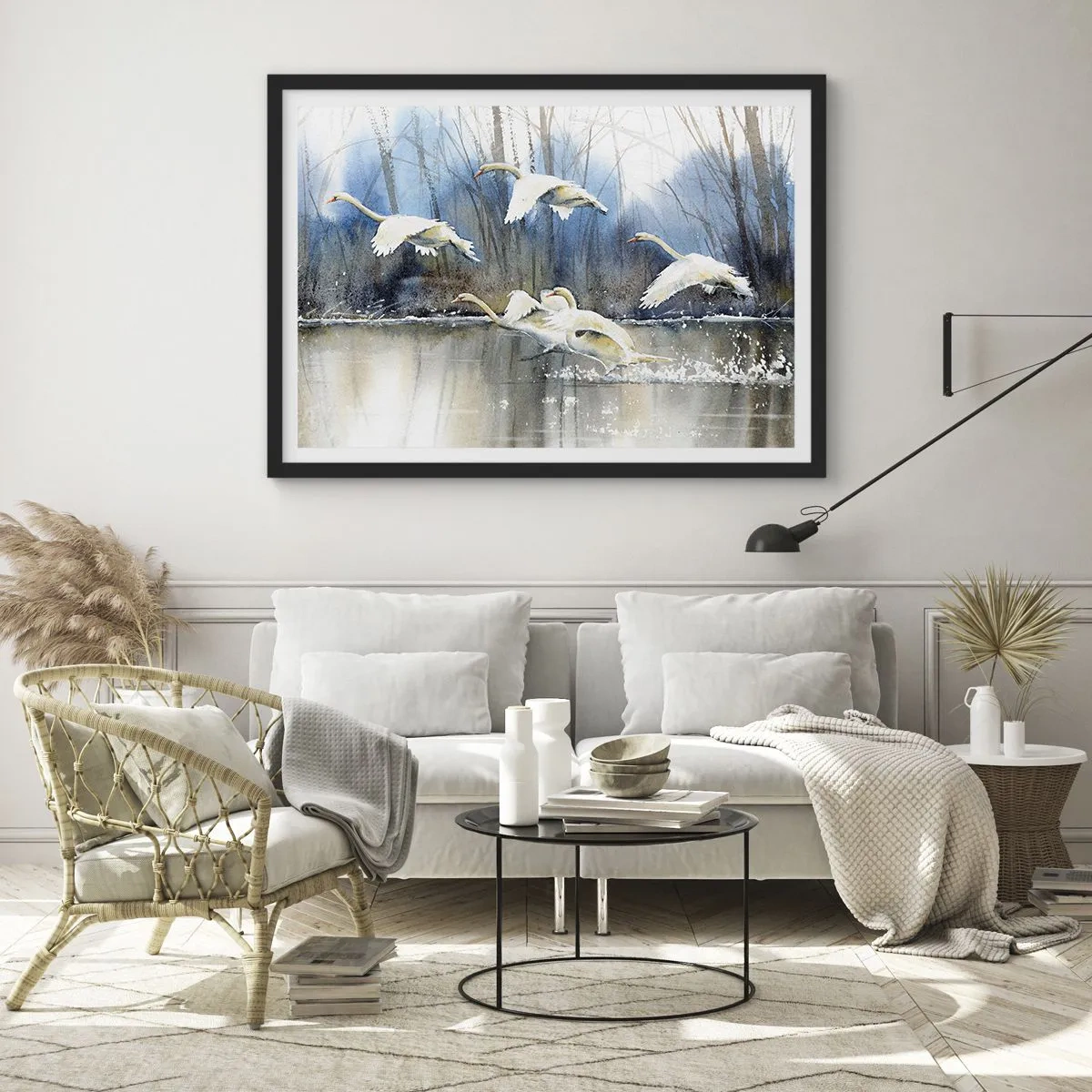 Plakát v černém rámu - Jako v povídce o divokých labutích - 70x50 cm