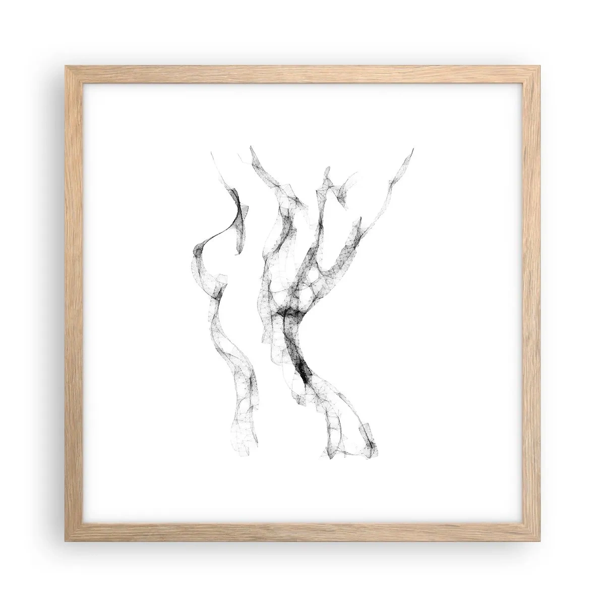 Plakát v rámu světlý dub - Krásná a silná - 40x40 cm