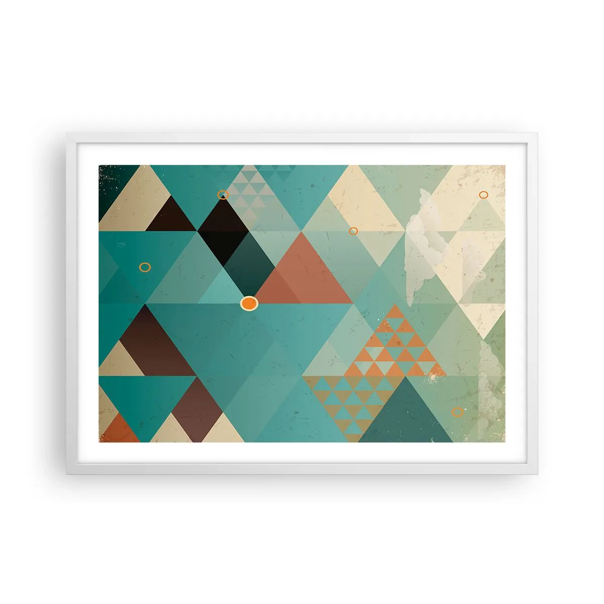 Plakát v bílém rámu - Jednota mnohosti, mnohost jednoty - 70x50 cm