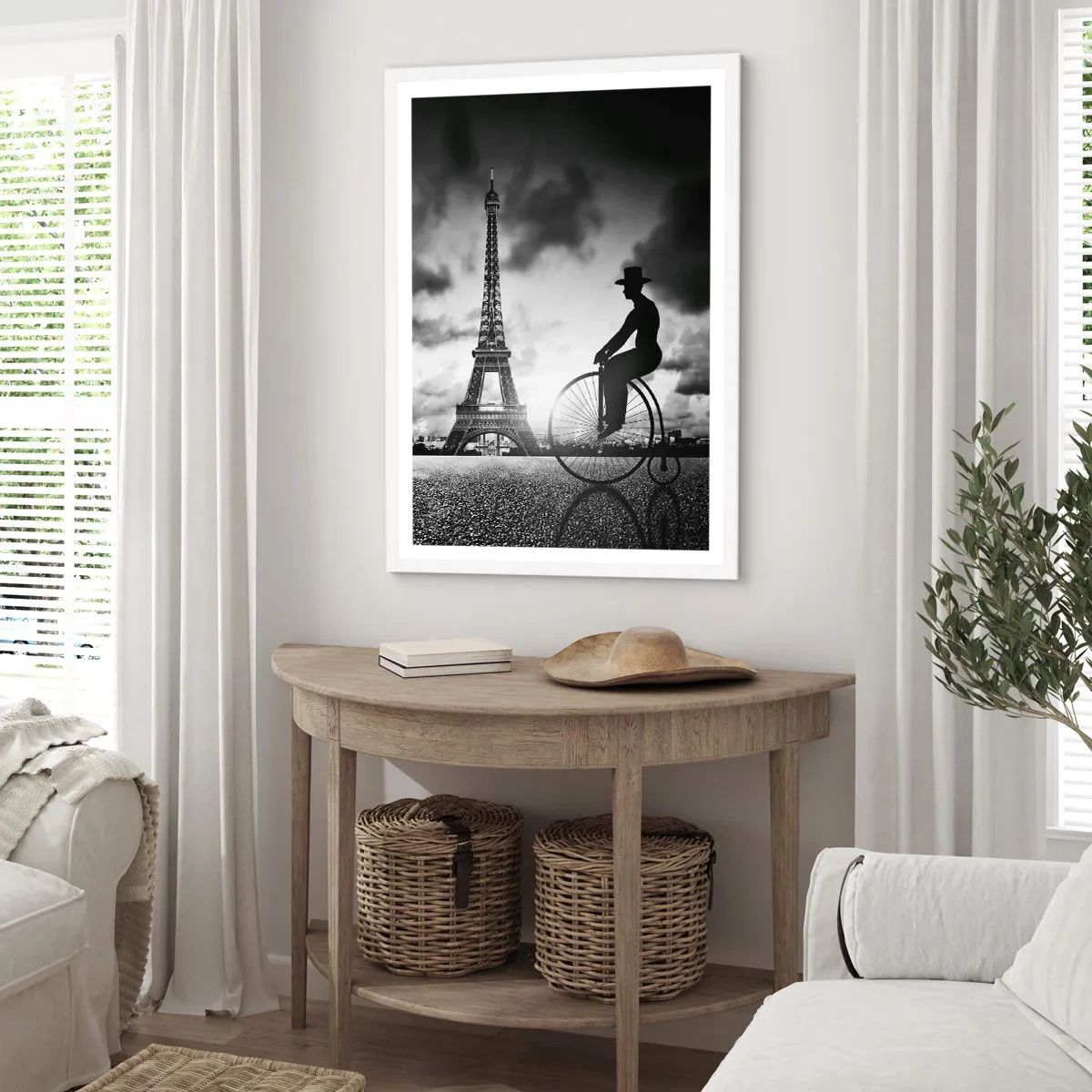 Plakát v bílém rámu - Touha po Belle Epoque - 40x50 cm