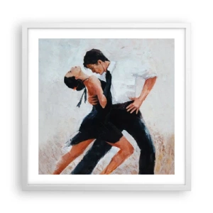 Plakát v bílém rámu - Tango mých tužeb a snů - 50x50 cm