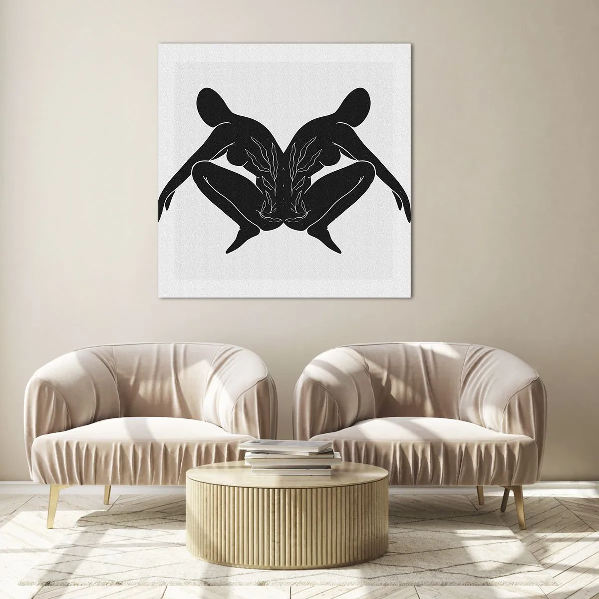 Obraz na skle - Společná duše - 50x50 cm