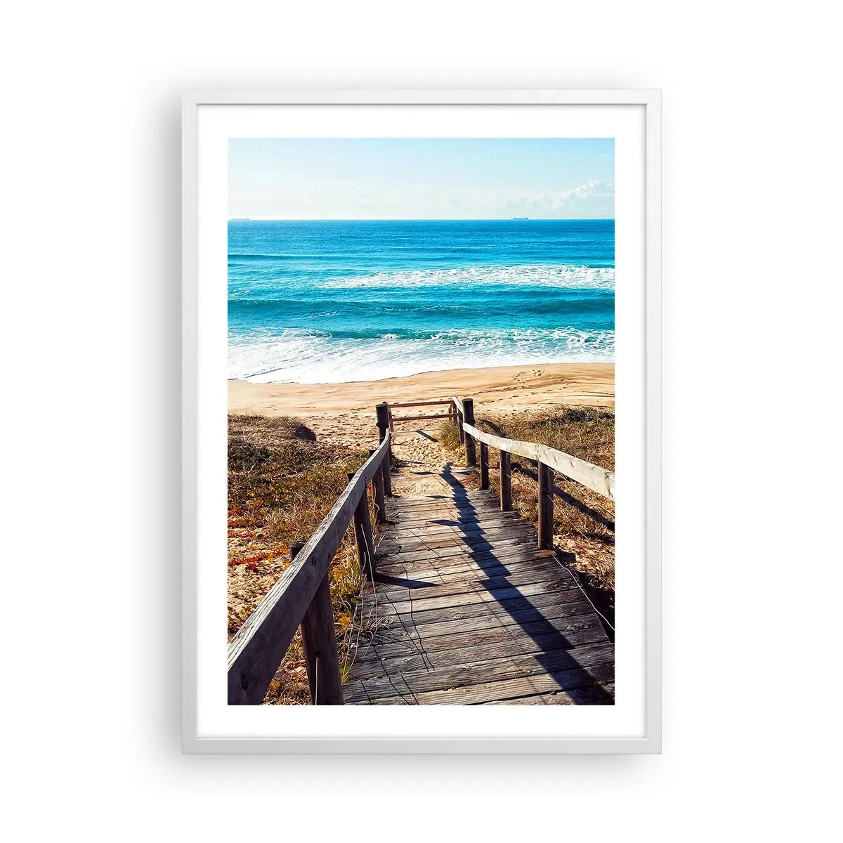 Plakát v bílém rámu - Běž! - 50x70 cm