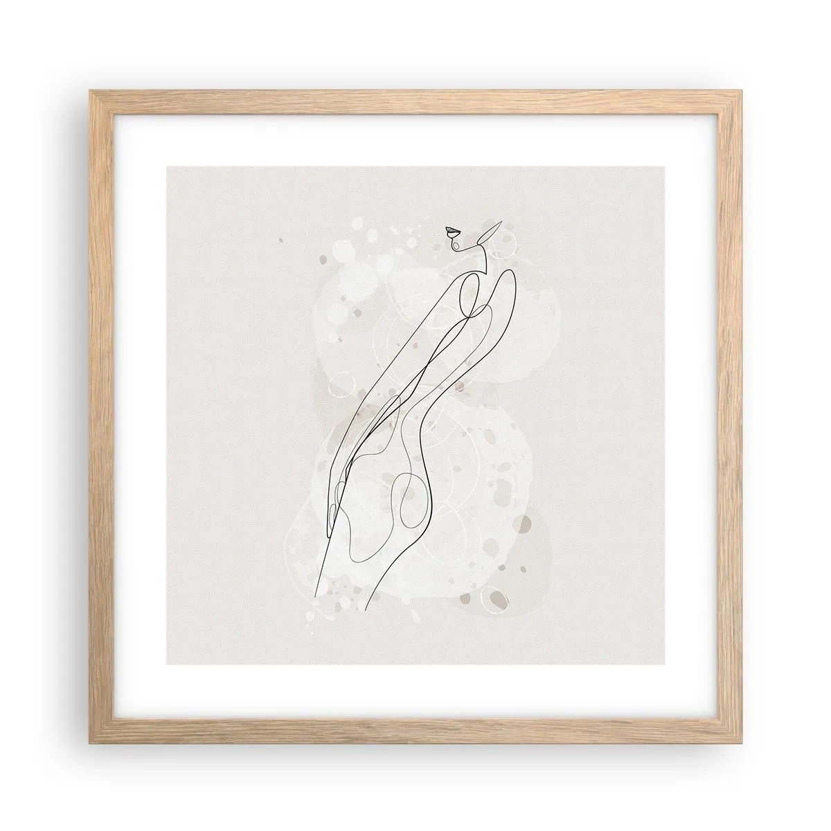 Plakát v rámu světlý dub - Zabloudit pohledem - 40x40 cm