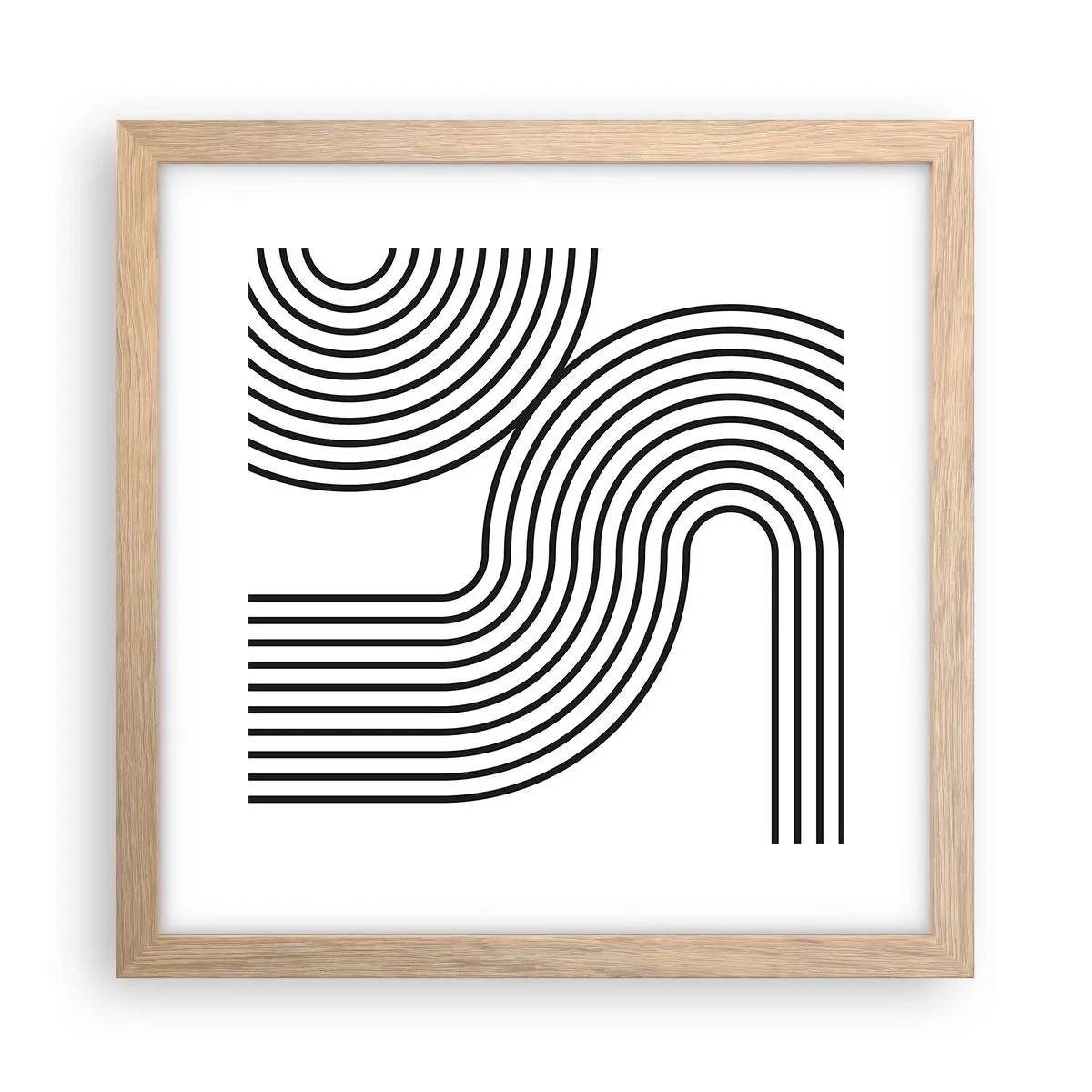 Plakát v rámu světlý dub - V zatáčce - 30x30 cm