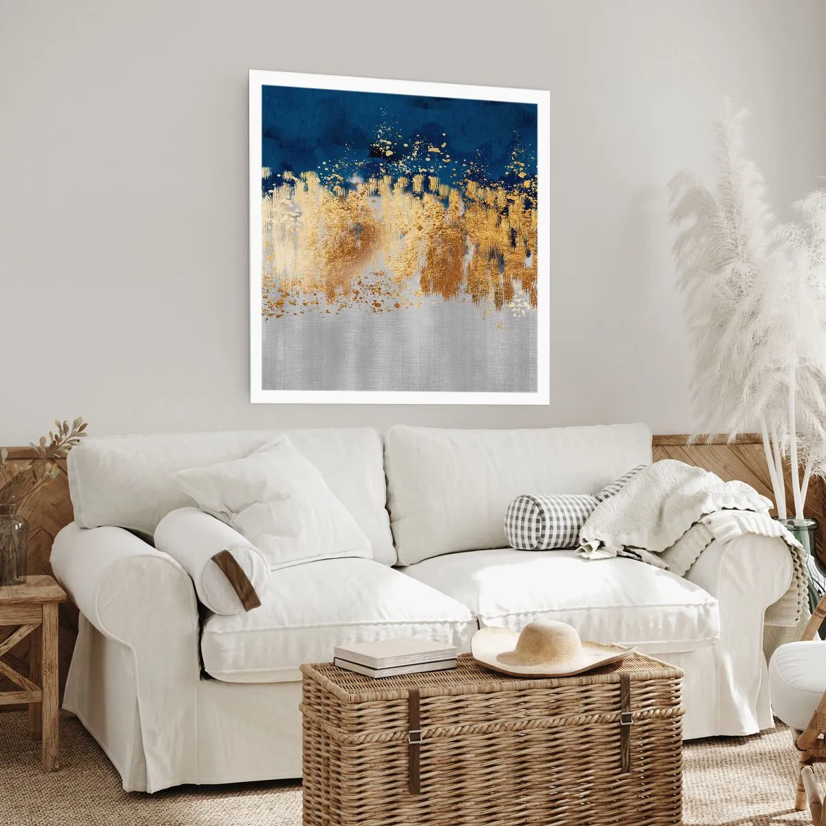 Plakát - Moderní kompozice s jiskrou - 50x50 cm