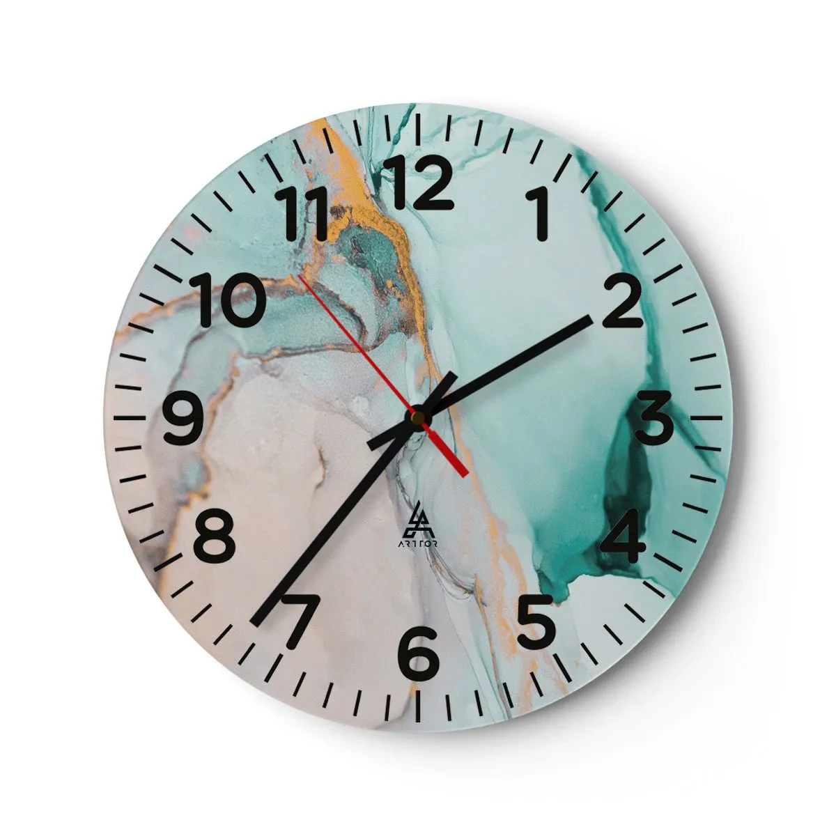 Nástěnné hodiny - Tanec tvarů a barev - 40x40 cm