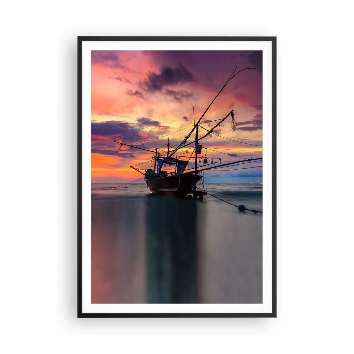 Plakát v černém rámu - Exotický večer - 70x100 cm