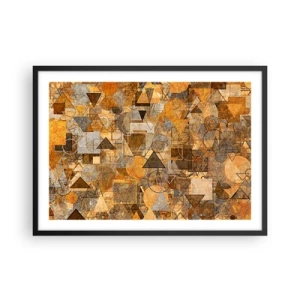 Plakát v černém rámu - Svět zachycený v podobě - 70x50 cm