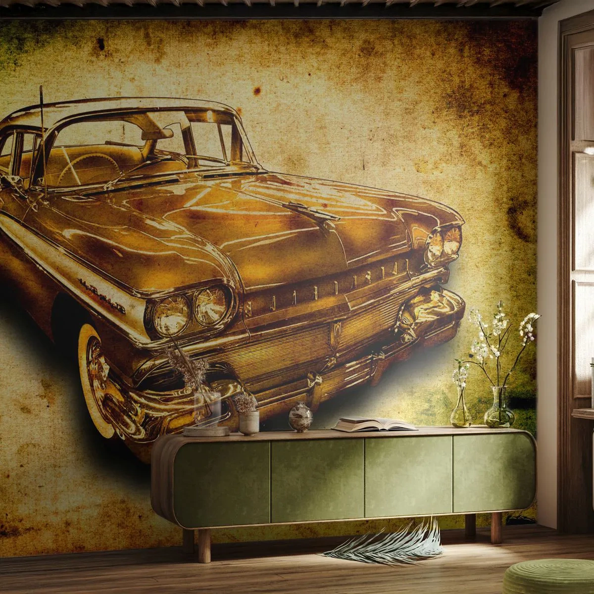 Fototapeta Premium Sand - Nepomíjívá krása klasiky - Automobilový průmysl, Klasické auto, Hobby - 100x70 cm