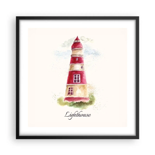 Plakát v černém rámu - Tady je vždy počasí - 50x50 cm