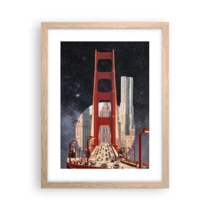 Plakát v rámu světlý dub - Vždy uprostřed - 30x40 cm