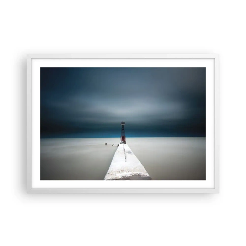 Plakát v bílém rámu - Setkat se s nekonečnem - 70x50 cm