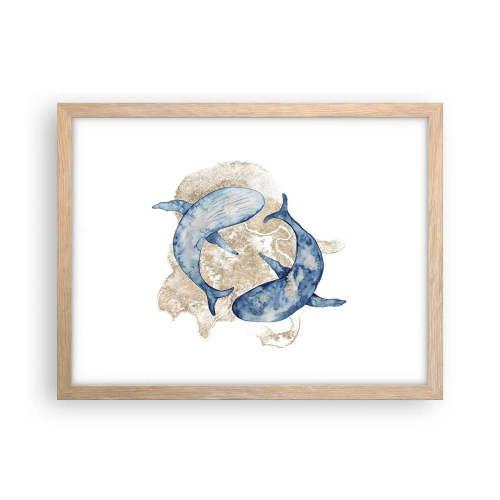 Plakát v rámu světlý dub - Přátelství nebo láska? - 40x30 cm