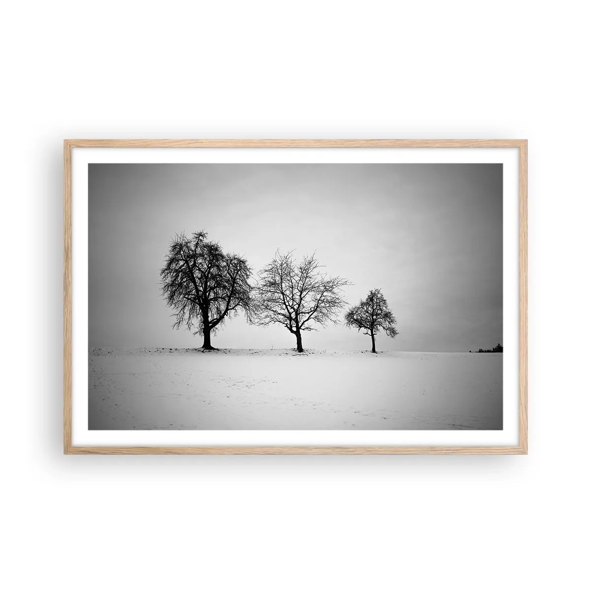 Plakát v rámu světlý dub - O čem sní? - 91x61 cm