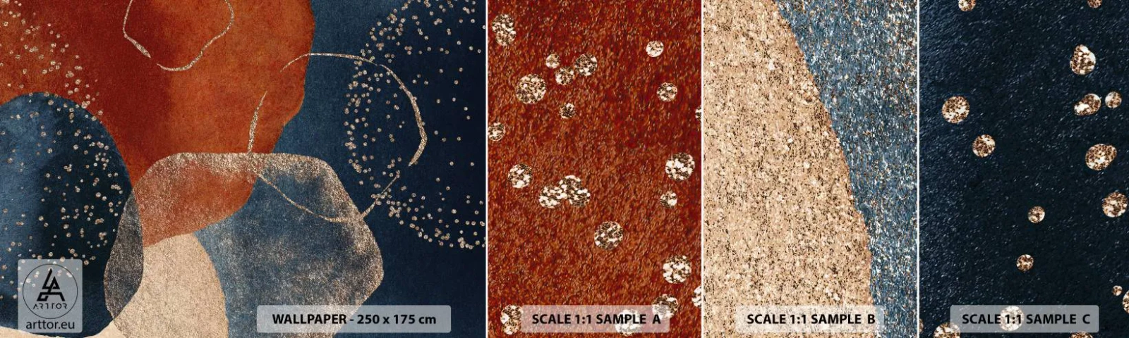 Vzor Fototapety Samolepicí Deluxe Sticker - Lehkost bytí - Abstrakce, Kus, Moderní umění - 100x30 cm