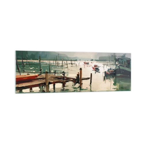 Obraz na skle - Zalité roztaveným měsícem - 160x50 cm