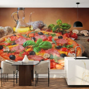 Fototapeta Samolepicí Deluxe Sticker - Se skutečně italskou chutí - Gastronomie, Pizza, Itálie - 100x70 cm