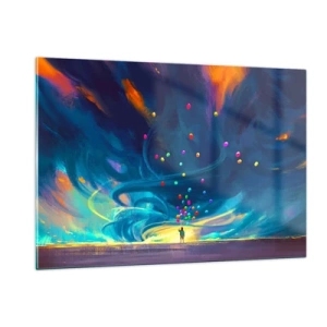 Obraz na skle - Na modrý vítr - 120x80 cm