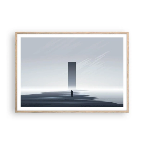 Plakát v rámu světlý dub - Příležitost nebo hrozba? - 100x70 cm