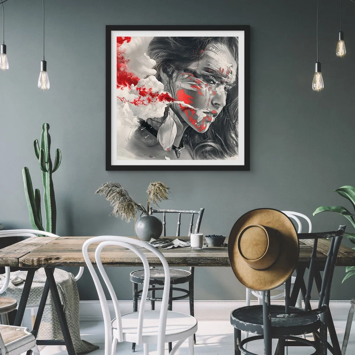 Plakát v černém rámu - Ve spárech absurdity - 50x50 cm