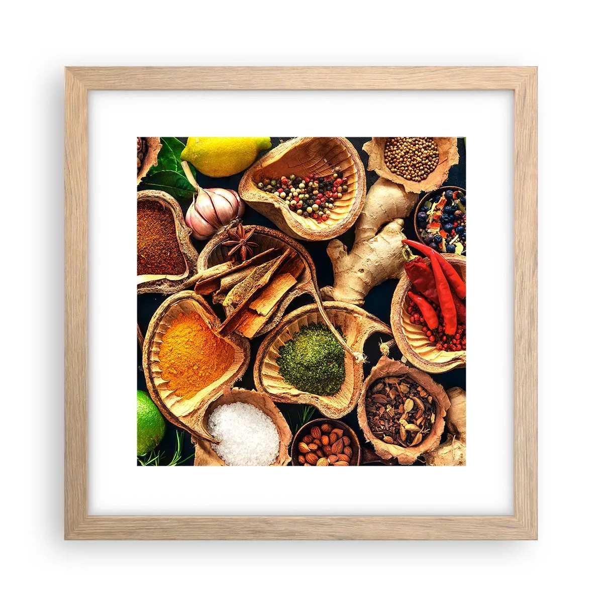 Plakát v rámu světlý dub - Vezmi si, co chceš - 30x30 cm