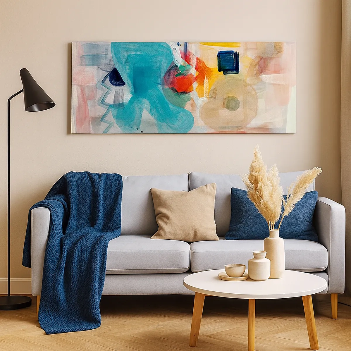 Obraz na plátně - Barevná hra - 30x30 cm