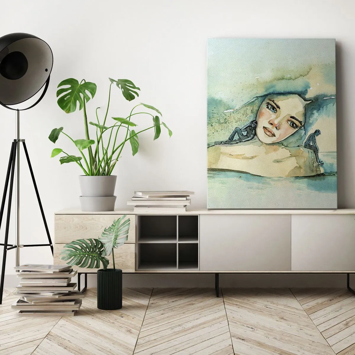Obraz na plátně - Am I blue? - 50x70 cm
