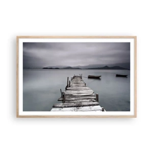 Plakát v rámu světlý dub - Zítra můžeš vyrazit - 91x61 cm