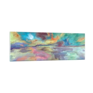 Obraz na skle - Dvě nebe - 90x30 cm