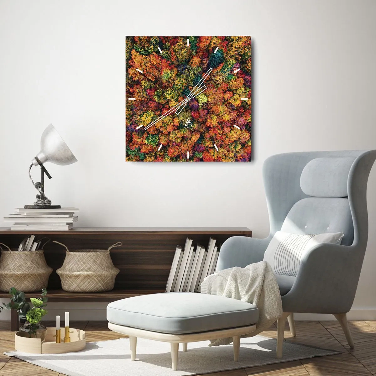 Nástěnné hodiny - Kytice podzimních stromů - 30x30 cm