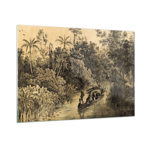 Obraz na skle - Výlet ke zdroji - 100x70 cm