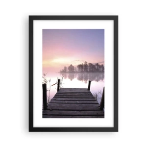 Plakát v černém rámu - Z liliové mlhy… - 30x40 cm