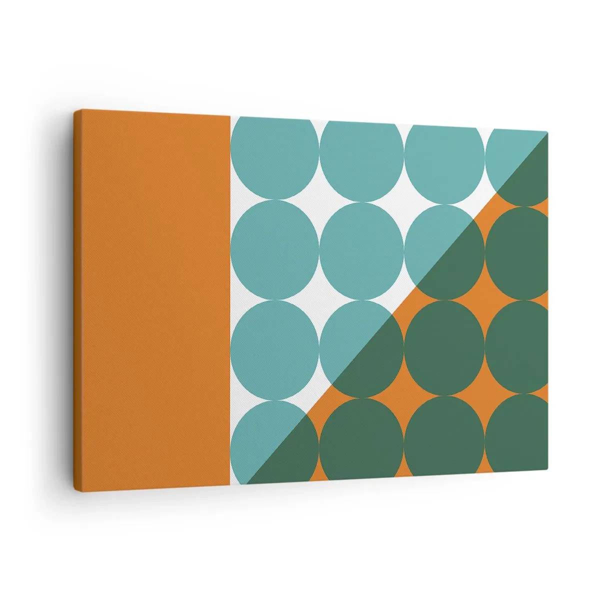Obraz na plátně - Geometrické vzory v kontrastních barvách - 70x50cm - Nahoru a šikmo - Moderní nástěnná dekorace do obývacího pokoje a ložnice ARTTOR