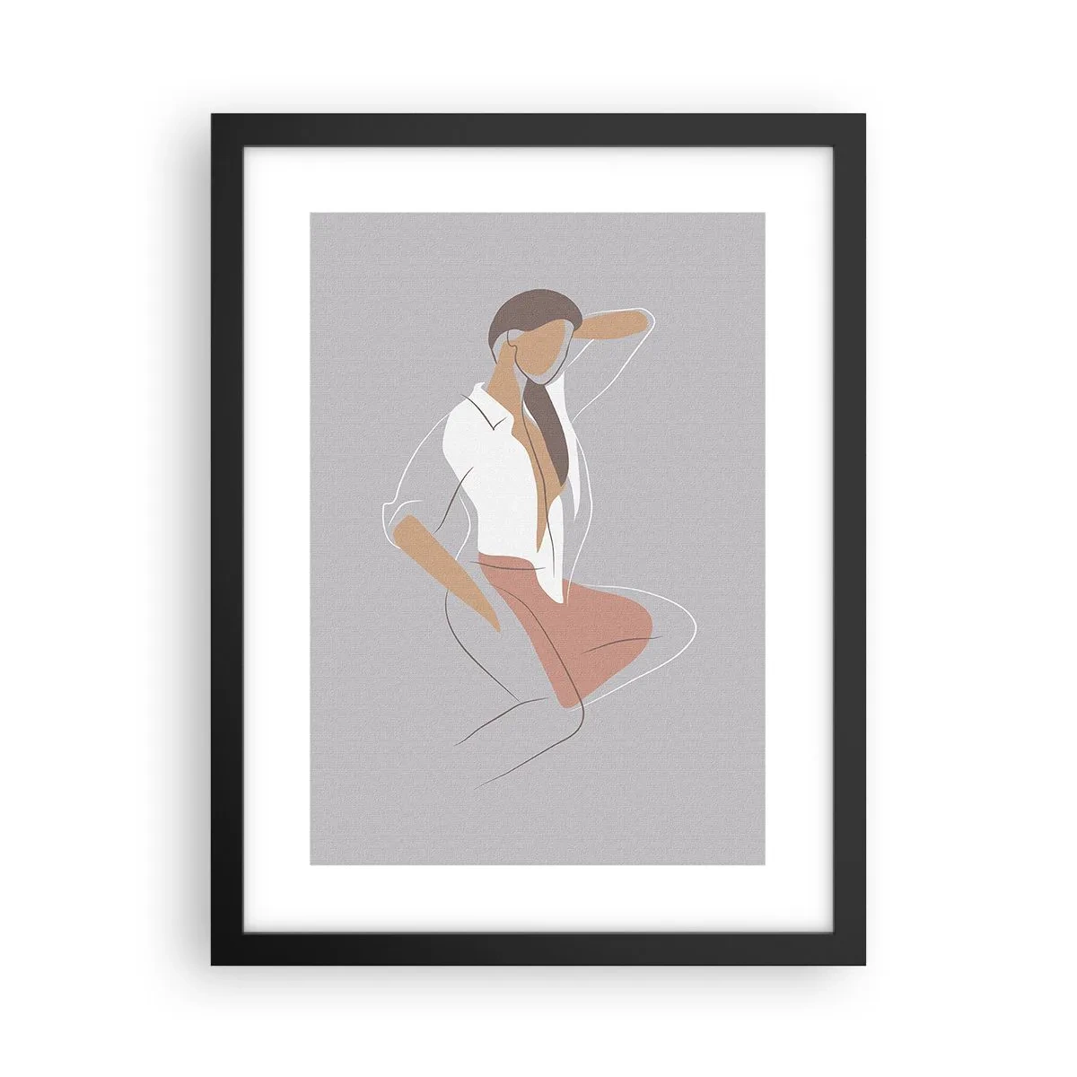 Plakát v černém rámu - Obrys půvabu - 30x40 cm