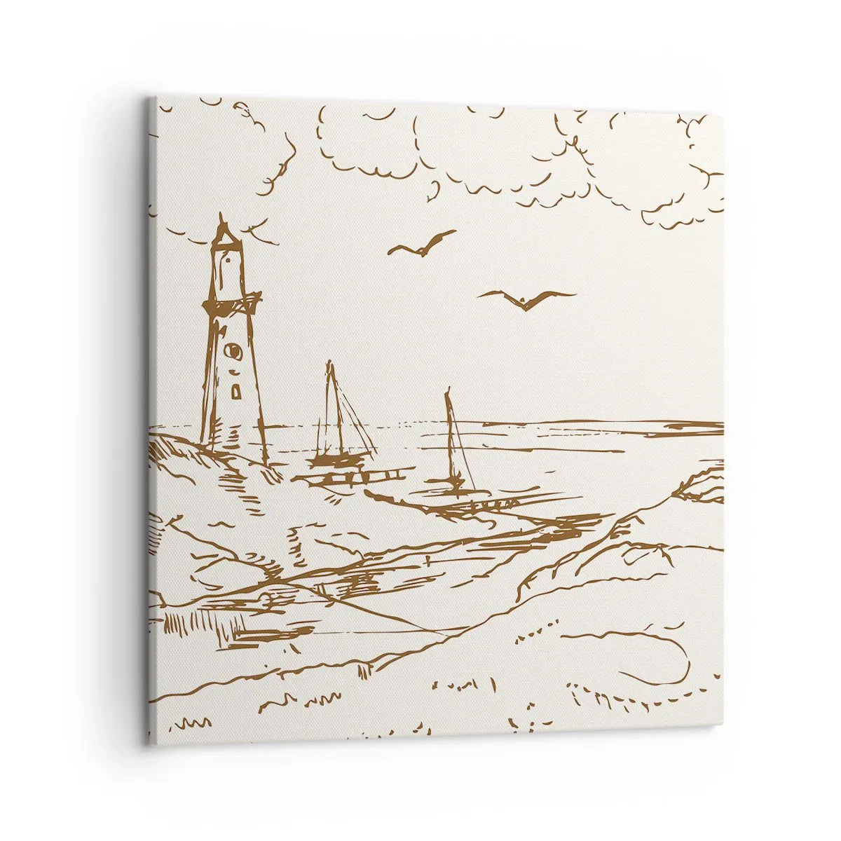 Obraz na plátně - Náčrt letních vzpomínek - 50x50 cm