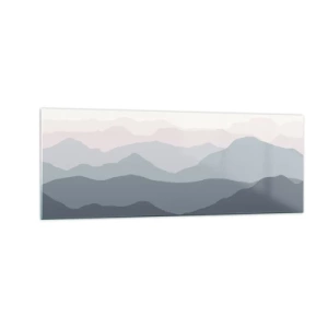 Obraz na skle - Vlny hor - 140x50 cm