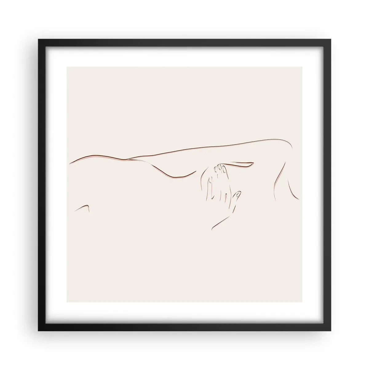 Plakát v černém rámu - Tvar touhy - 50x50 cm