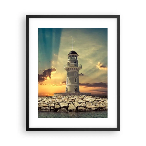 Plakát v černém rámu - Světlo - Dobro - Krása - 40x50 cm